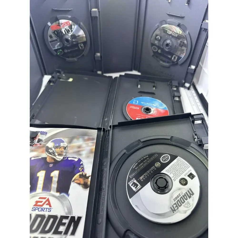 Nintendo Gamecube Game bundle Monopoly Pinball Madden Top Gun Retro Vintage